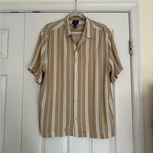 H&M Tan Striped Men's Shirt